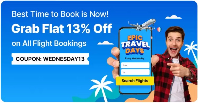 India Desire : Flipkart Flight Booking Offer : Get Flight Tickets At Rs 1 Only [22nd July 4PM-5PM]